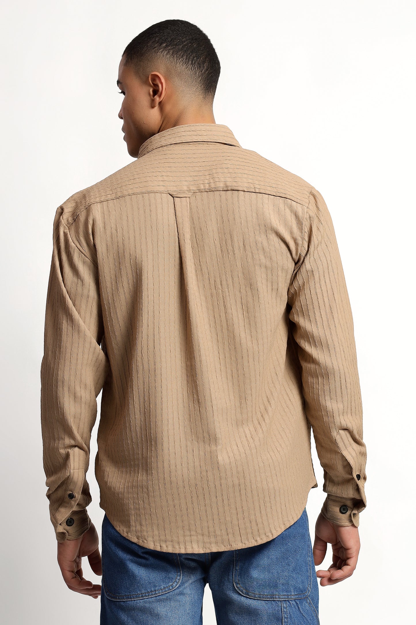 A Textured Beige Shirt