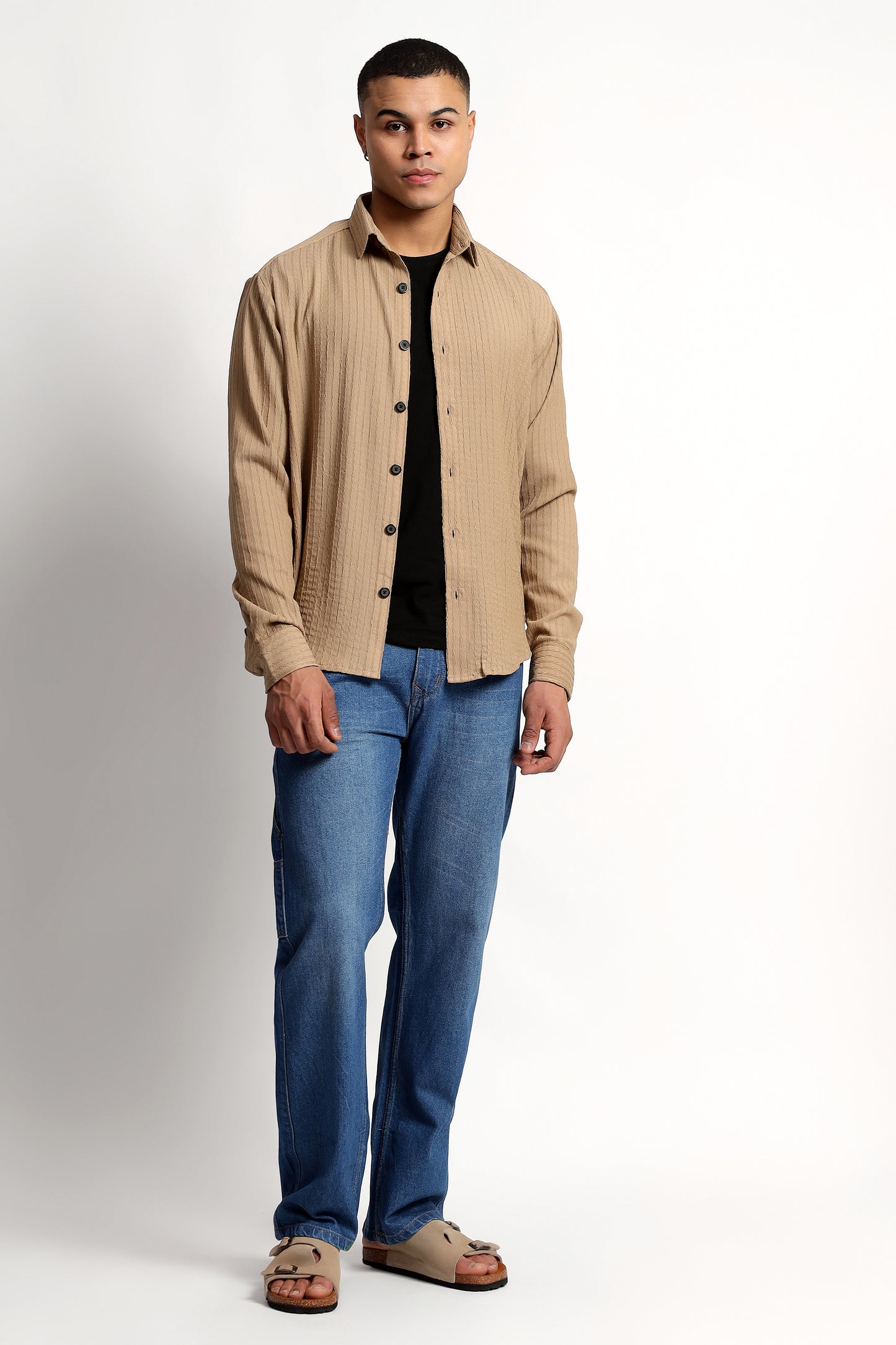 A Textured Beige Shirt