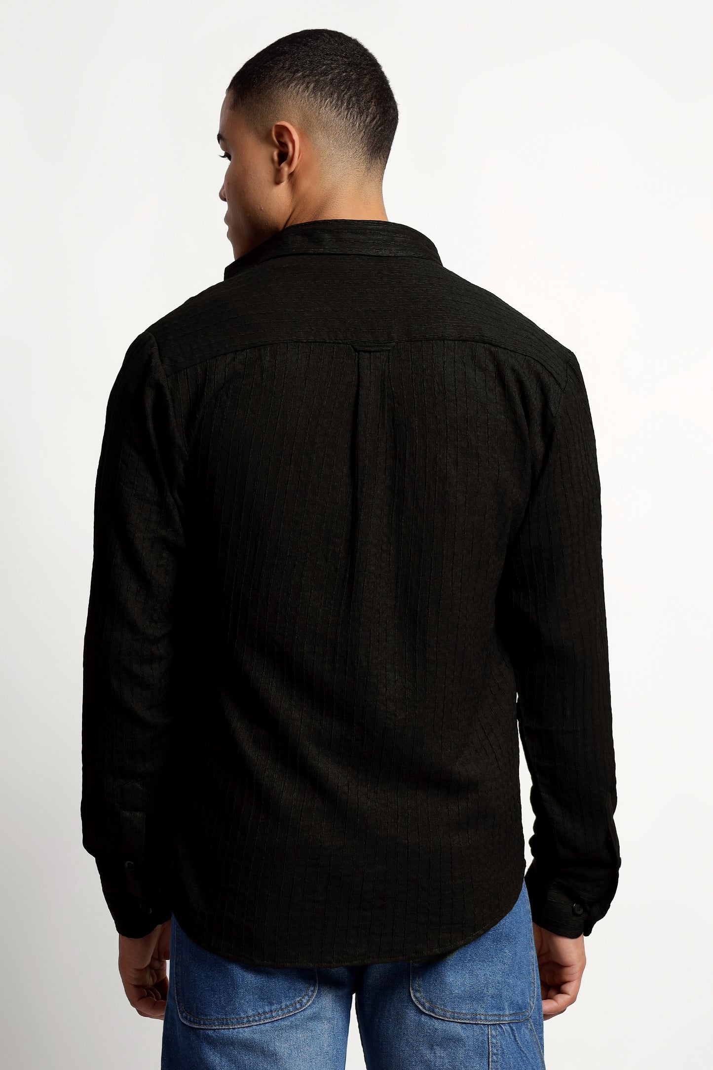 A Textured Black Shirt