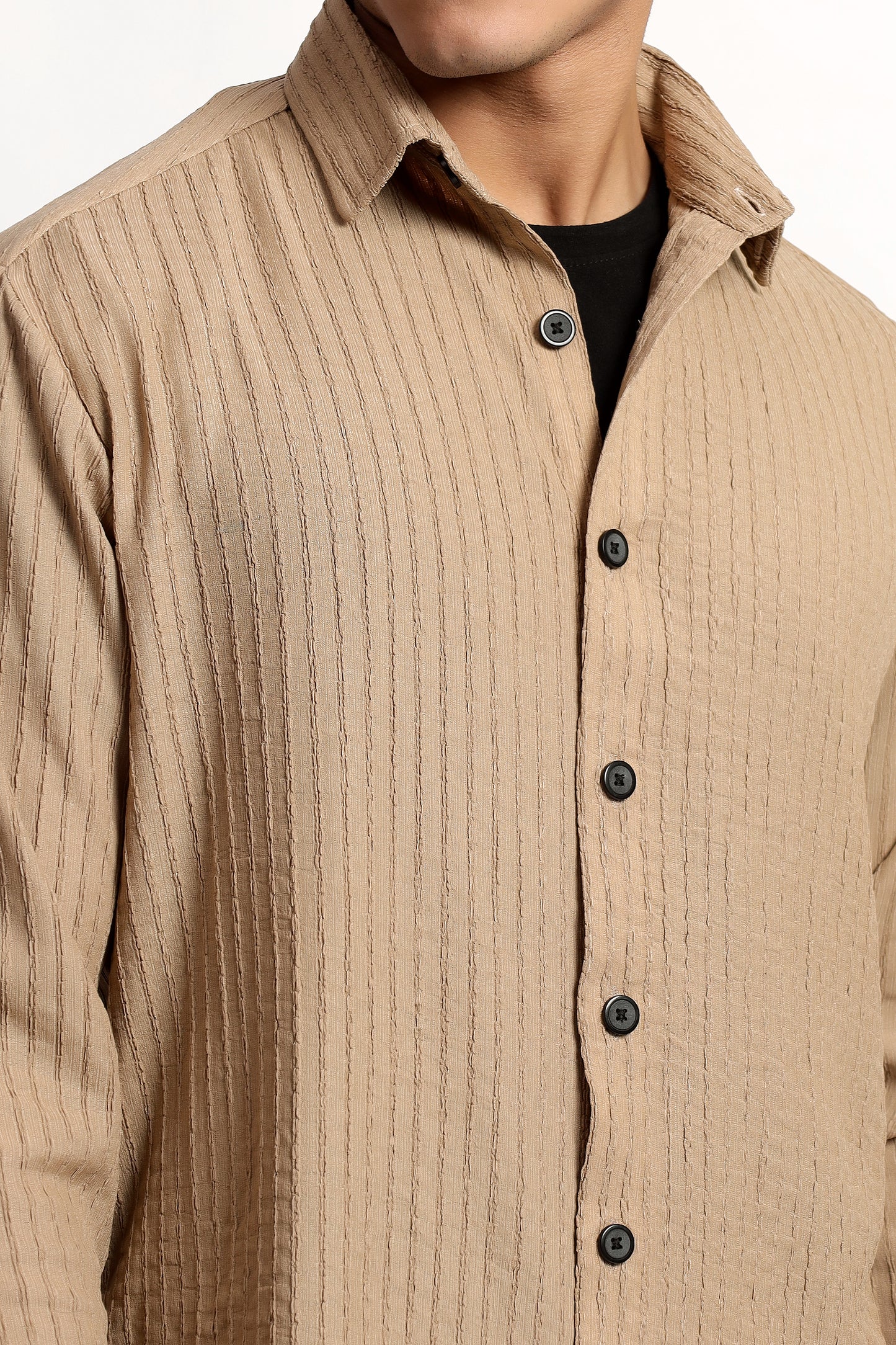 A Textured Beige Shirt