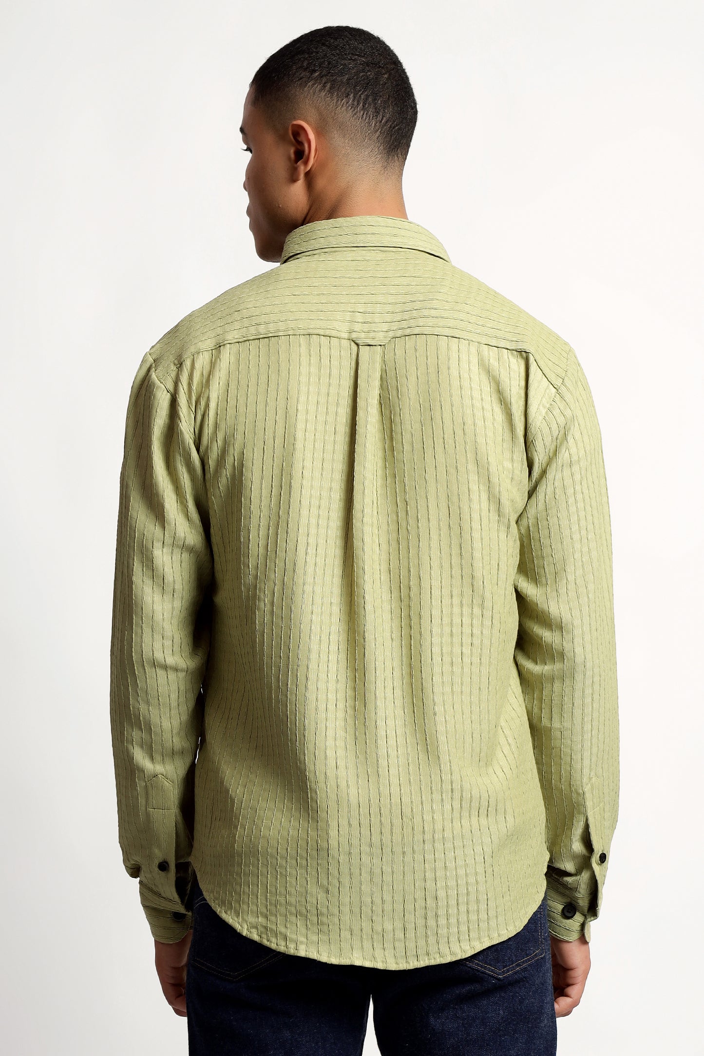 A Textured Pistachio Green Shirt