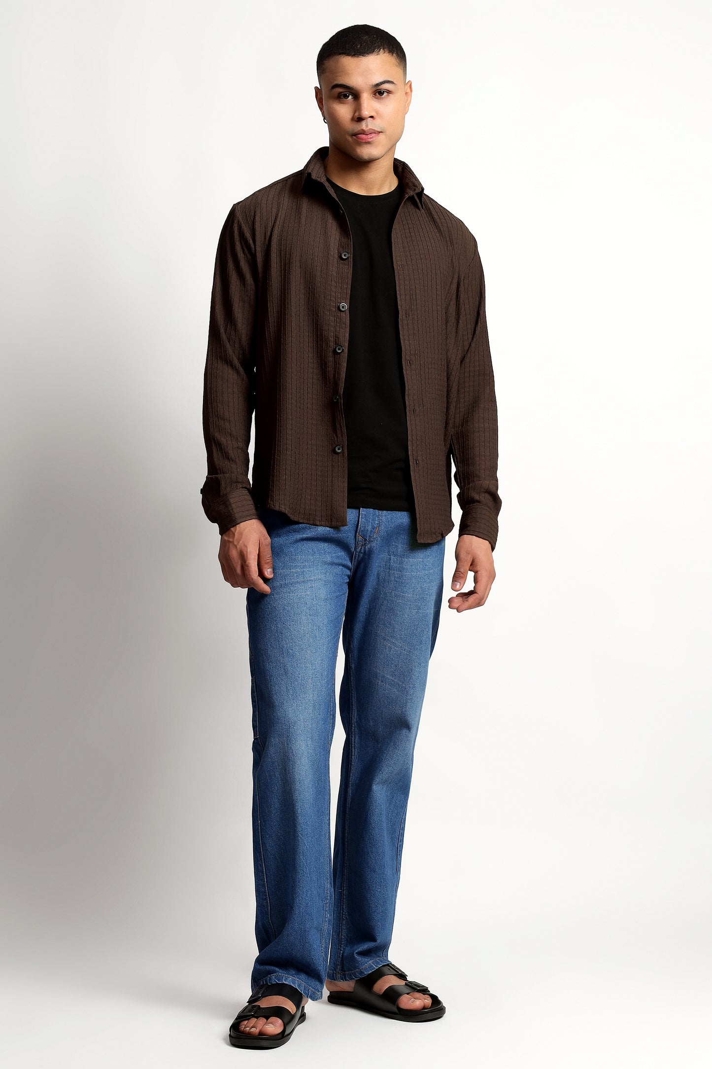 A Textured Brown Shirt
