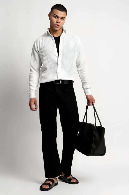 A Textured White Shirt