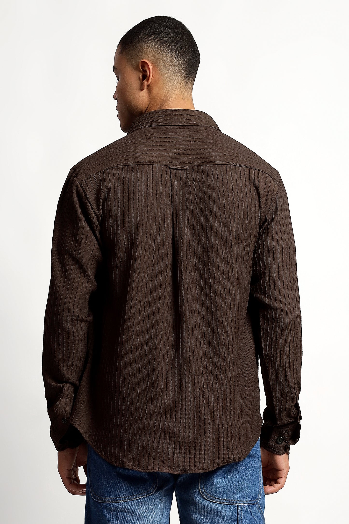 A Textured Brown Shirt