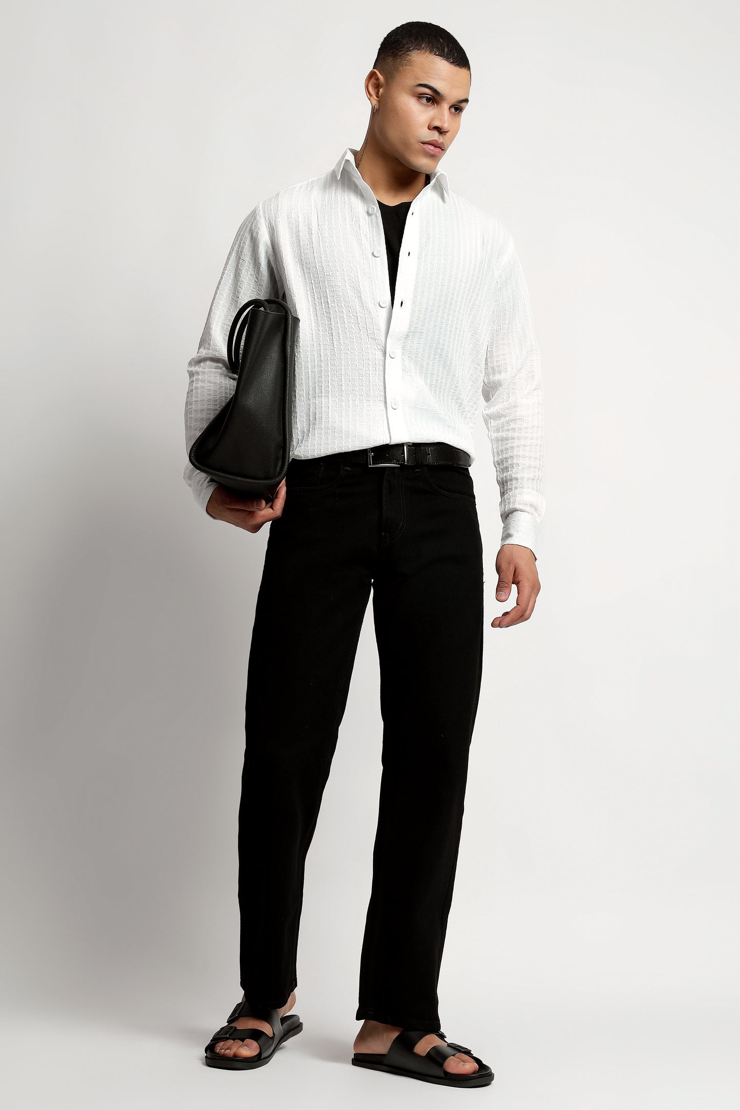 A Textured White Shirt