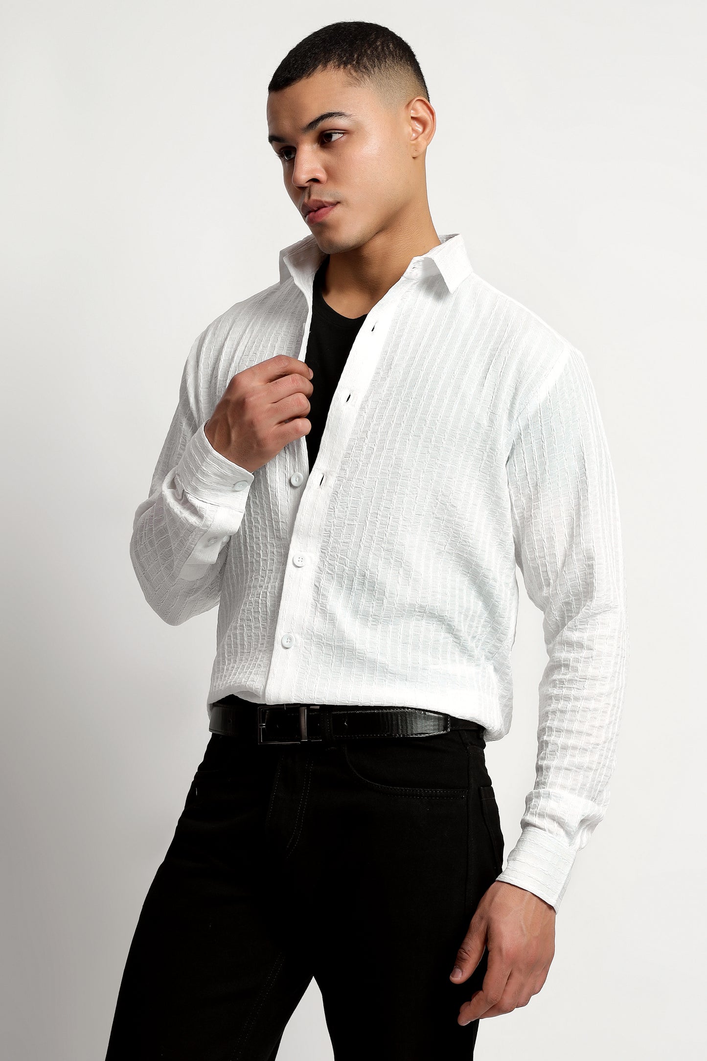 A Textured White Shirt