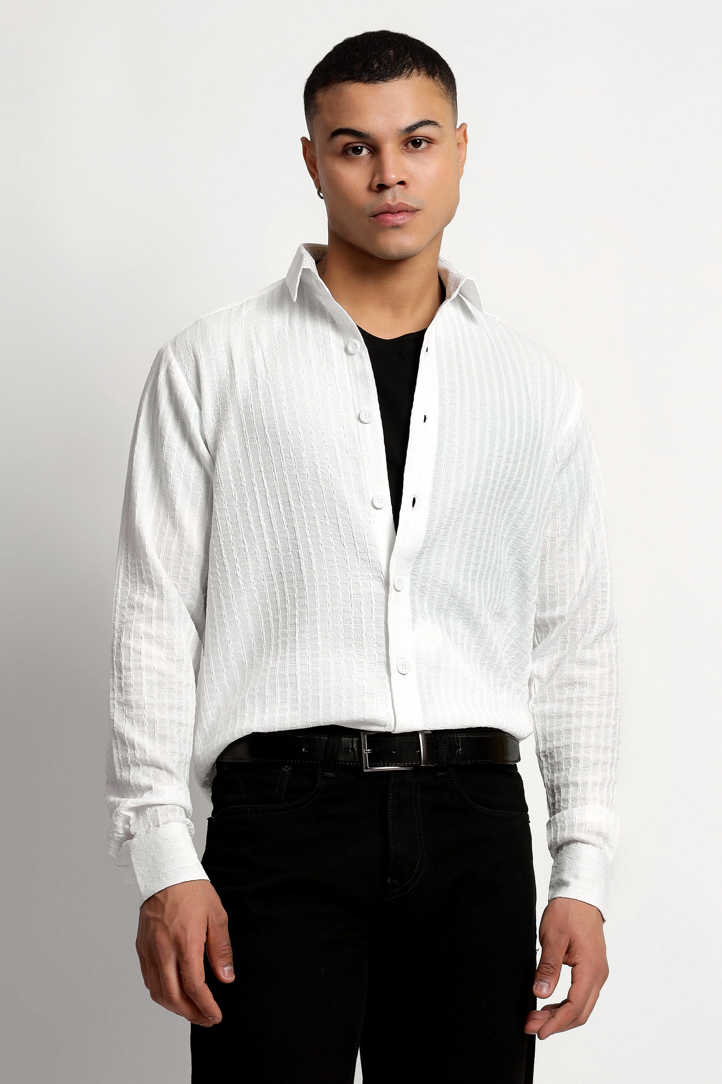 A Textured White Shirt