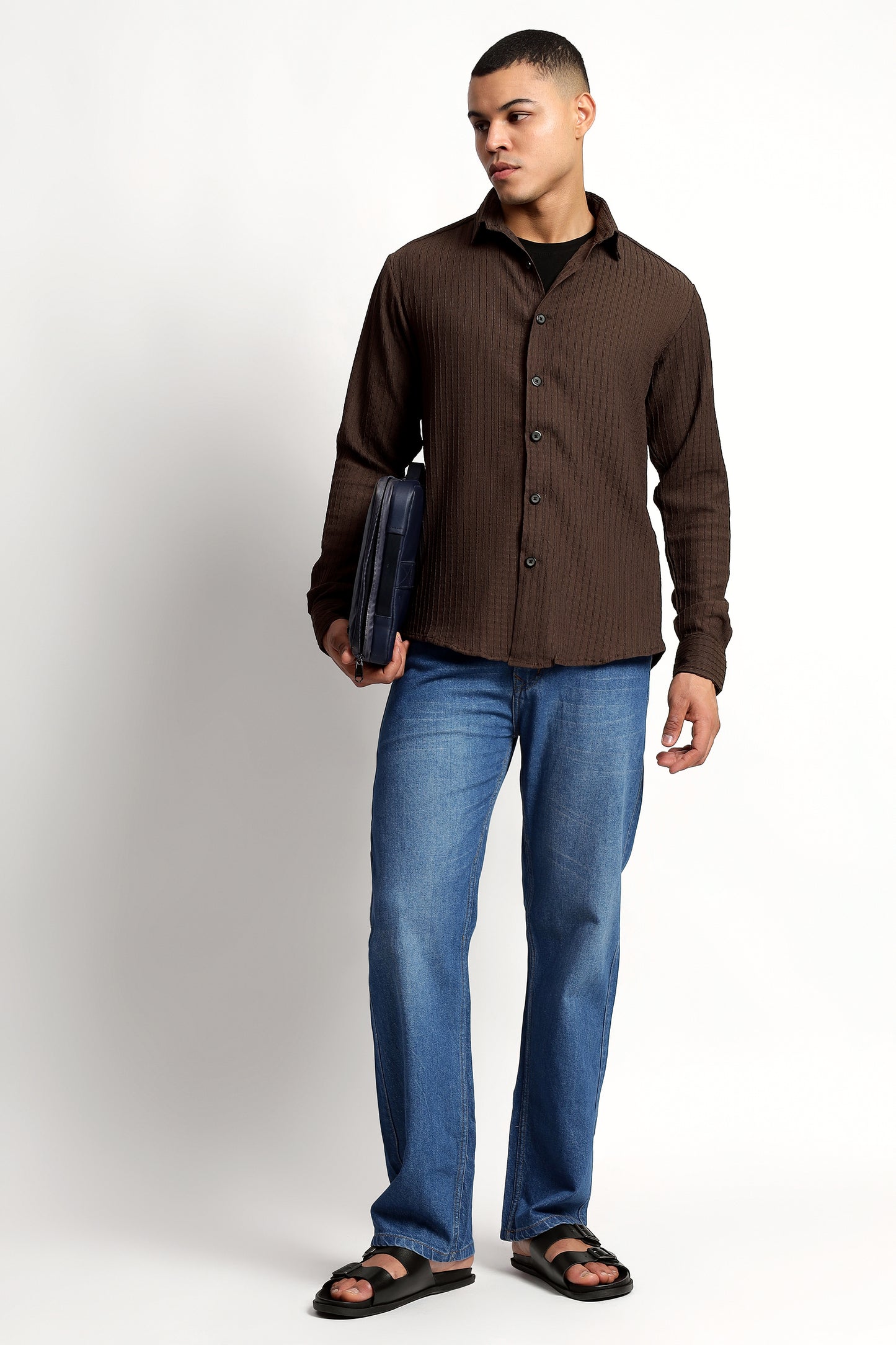 A Textured Brown Shirt
