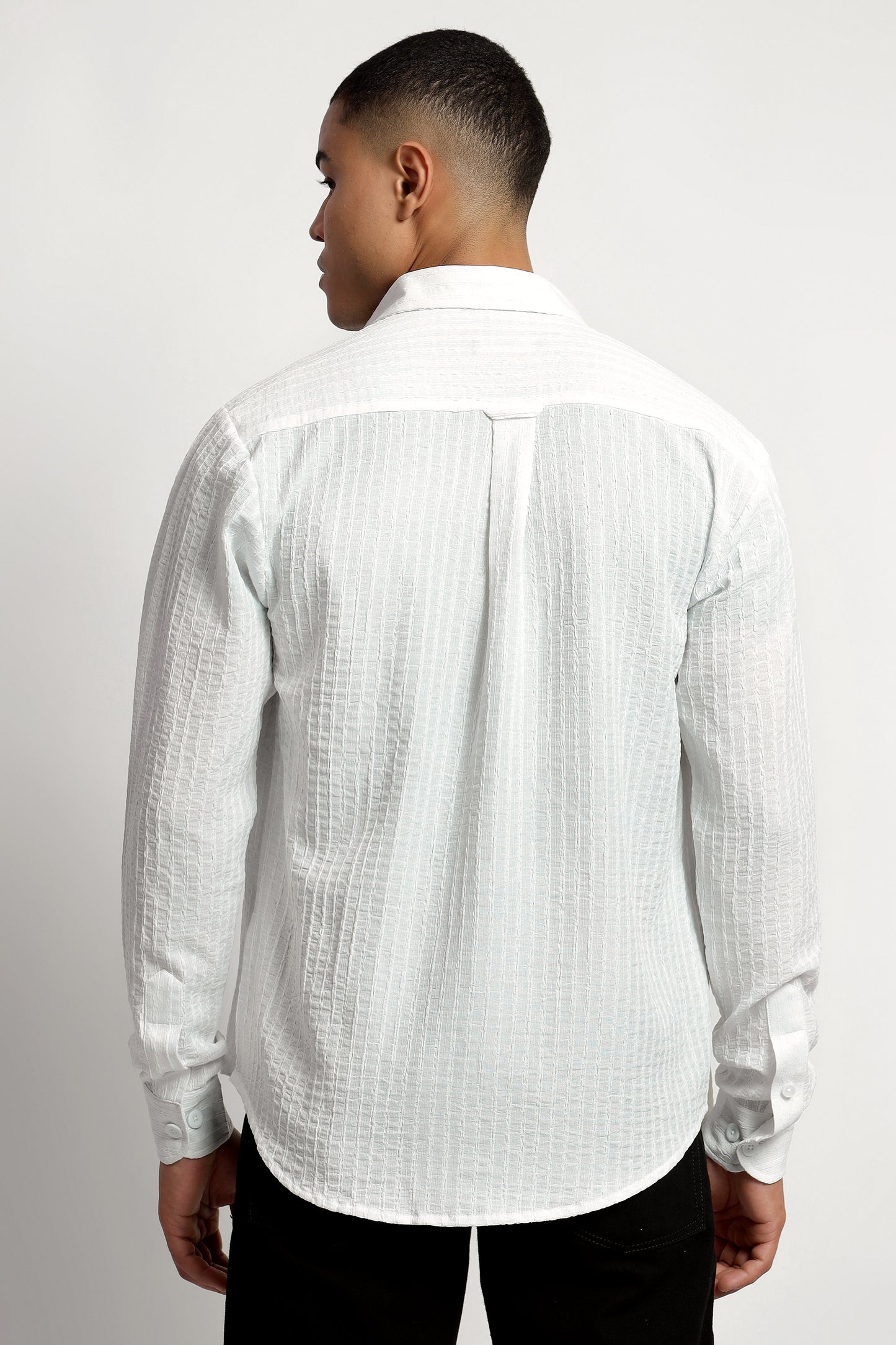 A Textured White Shirt