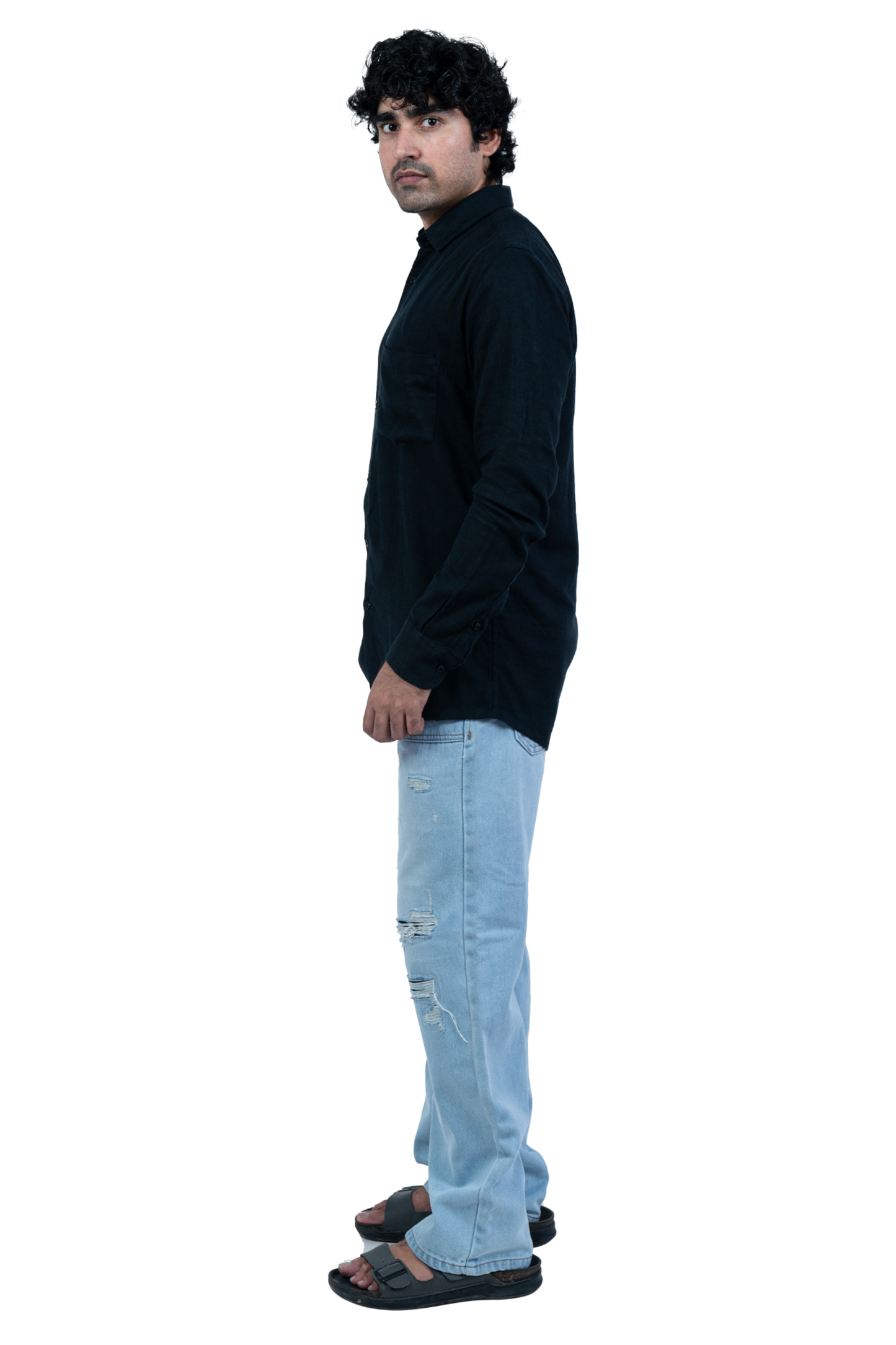Black Linen Shirt For Men