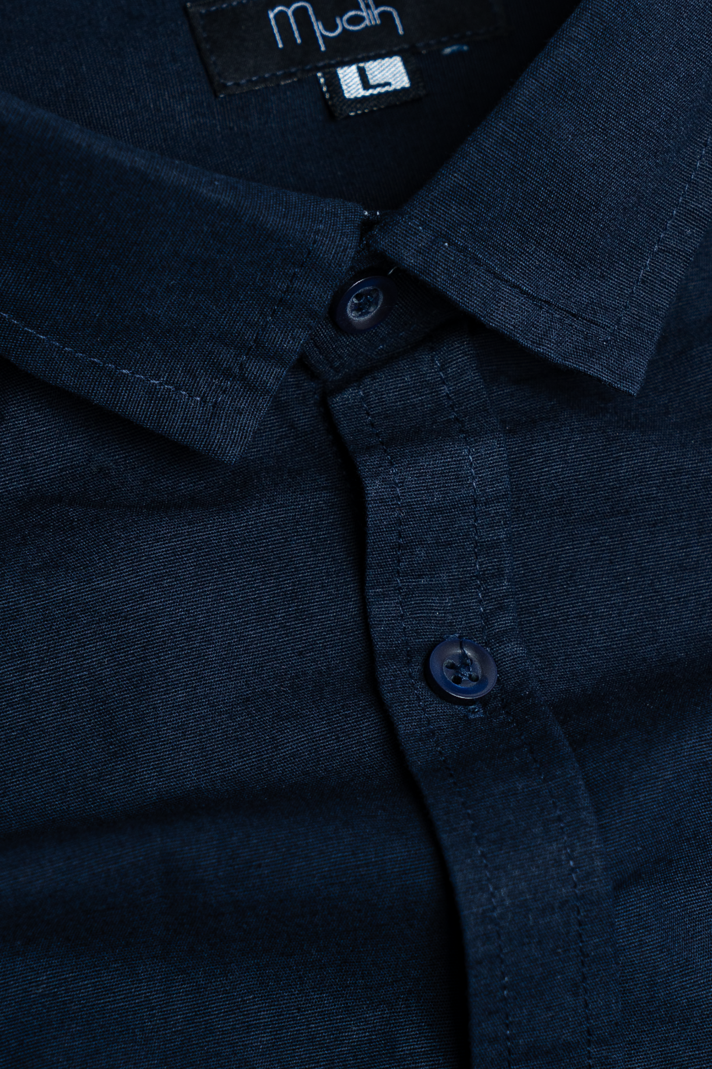 Navy Blue Linen Shirt For Men
