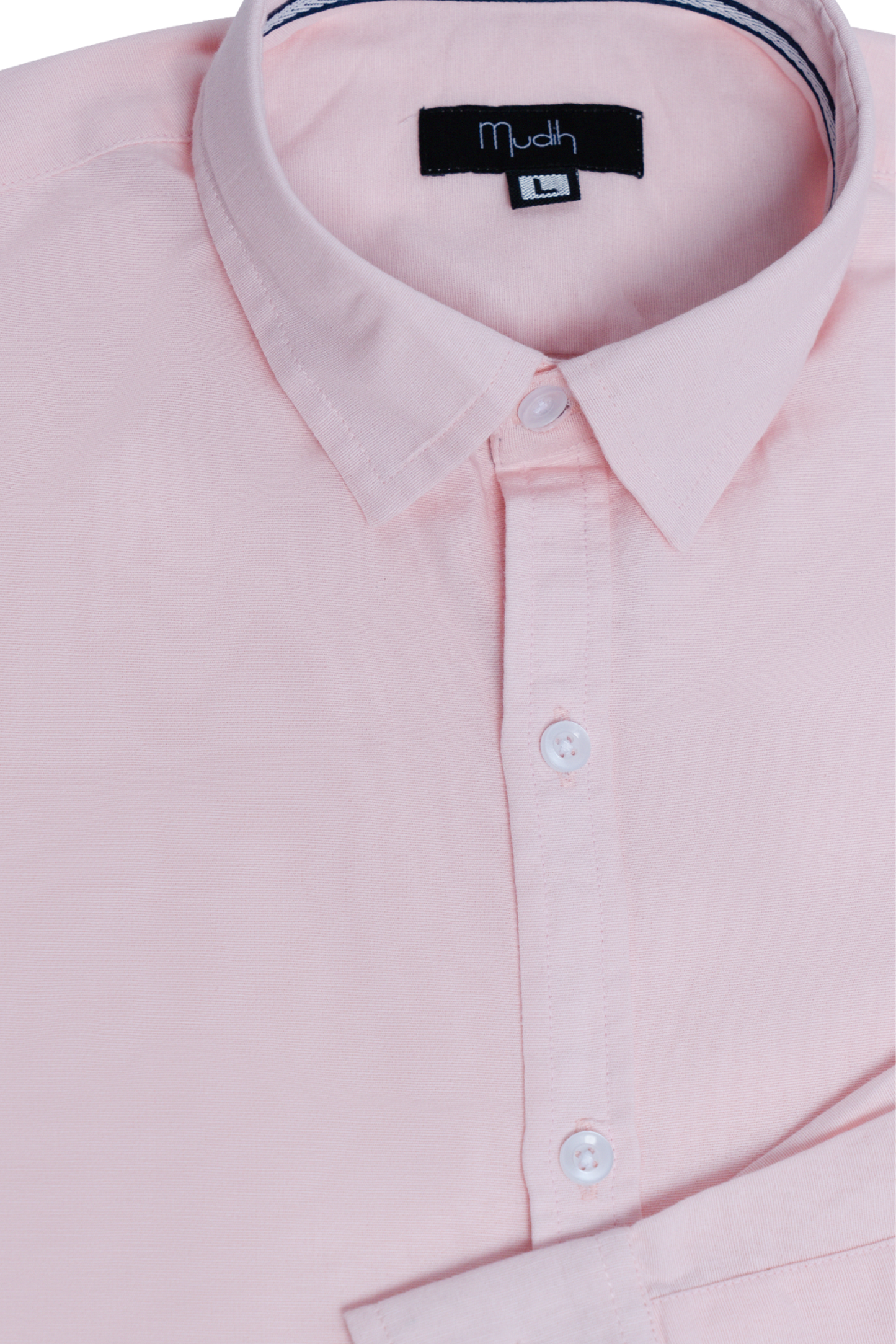 Men's Casual Solid Pink Shirt