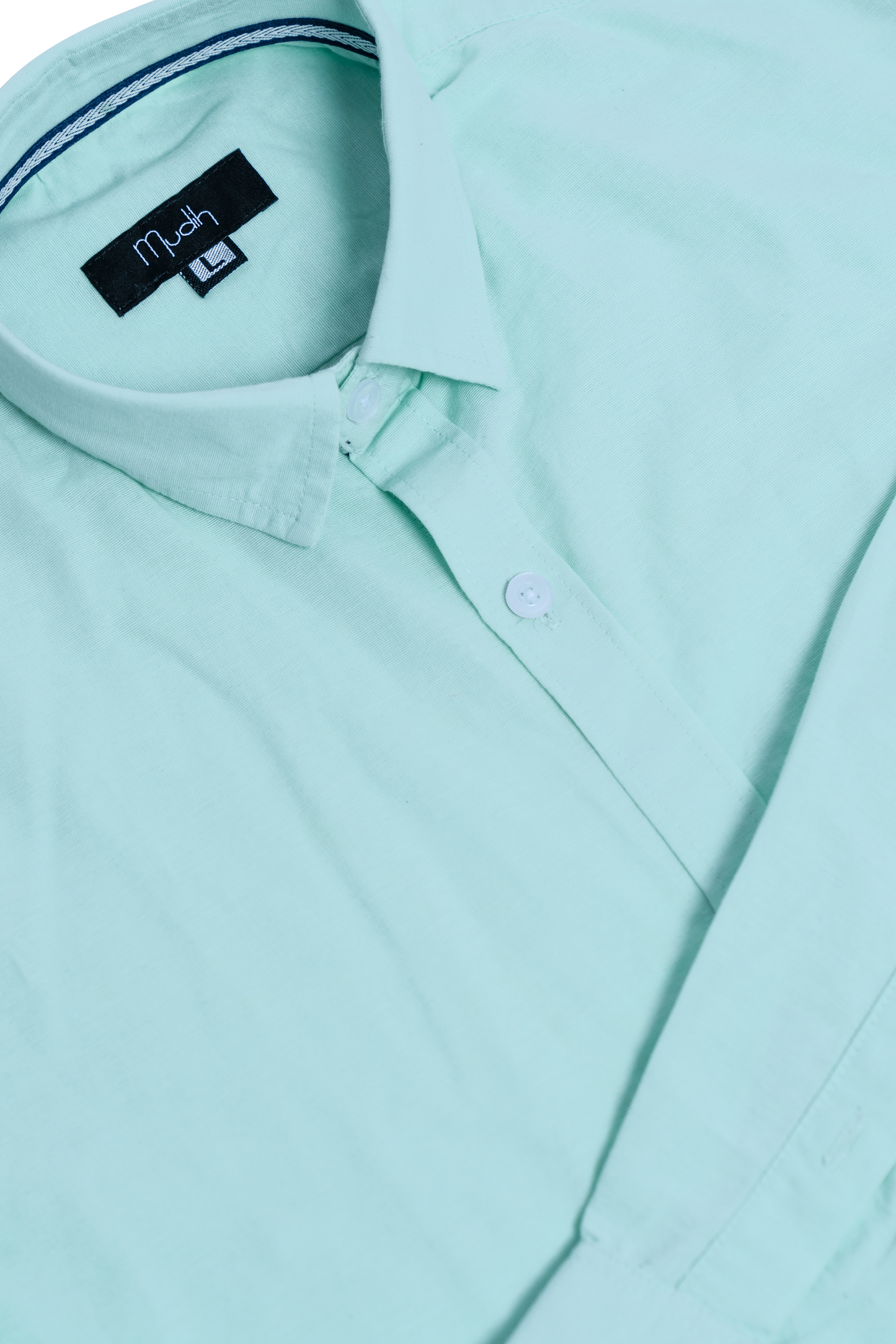 Men's Casual Solid Pistachio Shirt