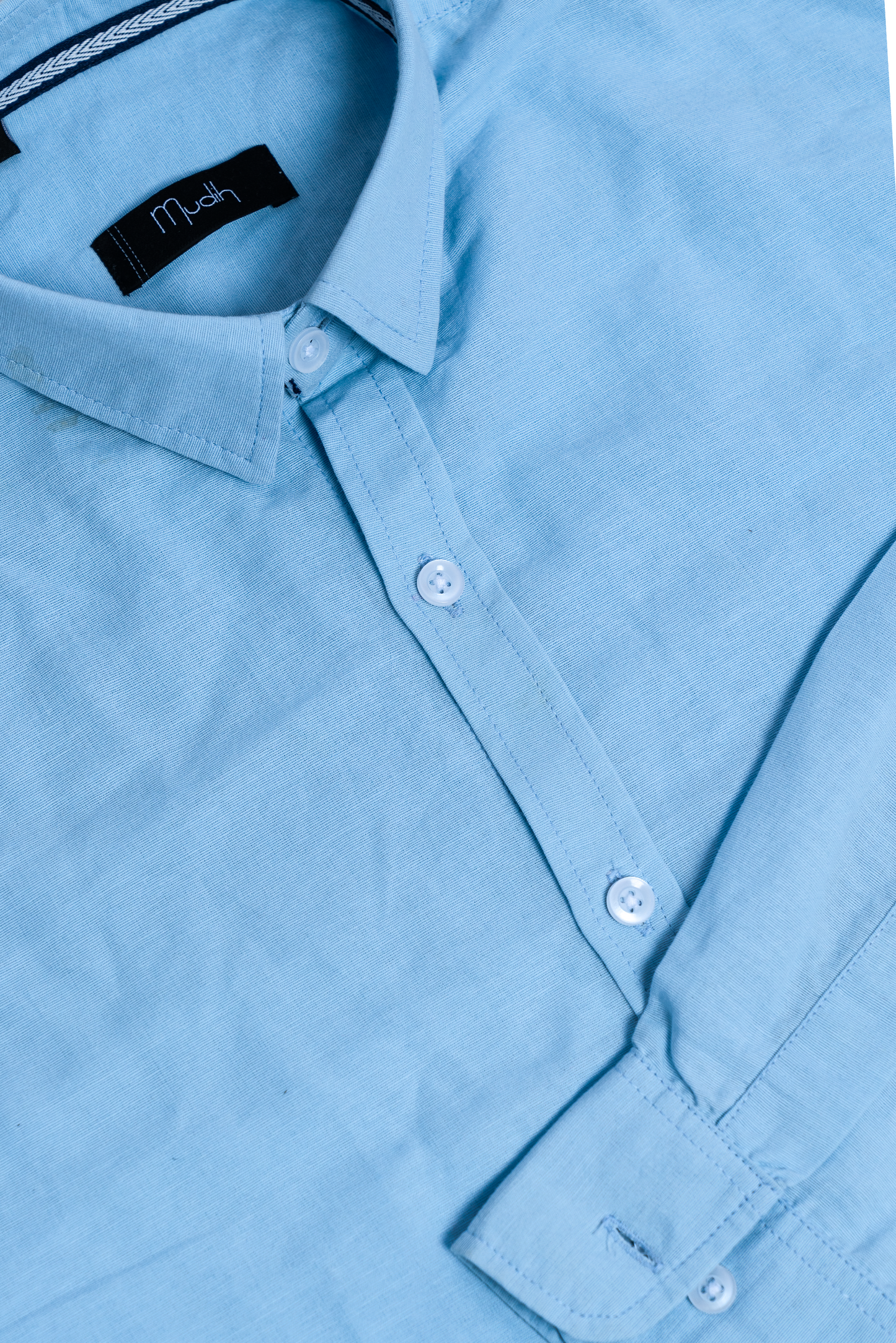 Men's Casual Solid Sky Blue Shirt