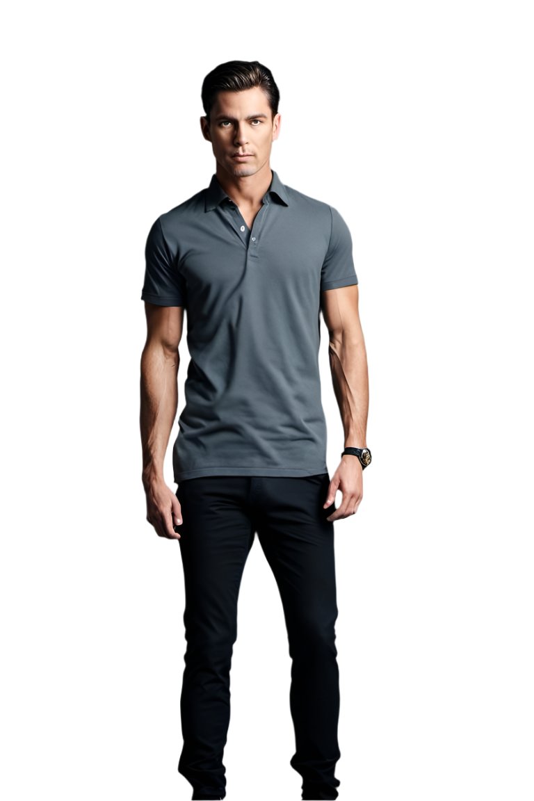 Men Slim Fit Black Trouser