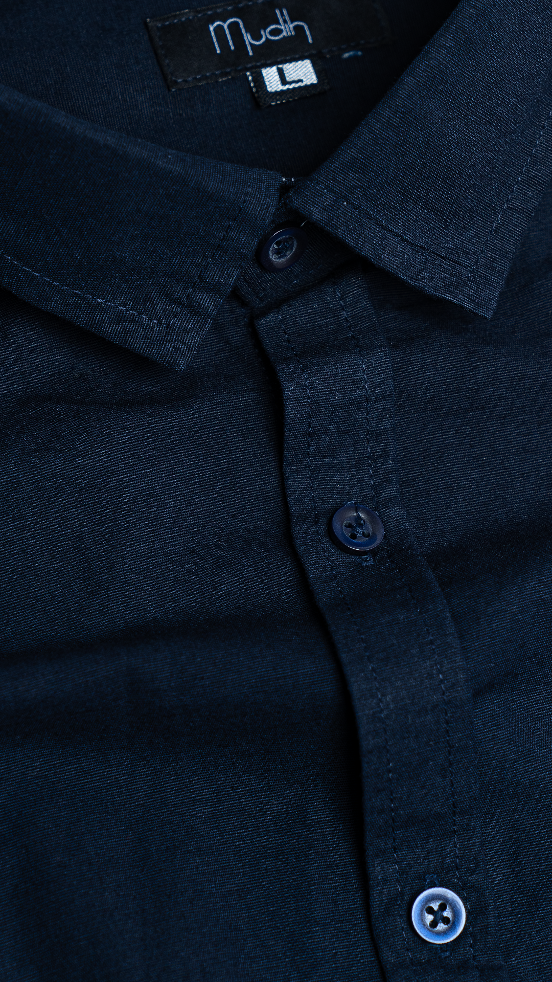Men's Casual Solid Navy Blue Shirt
