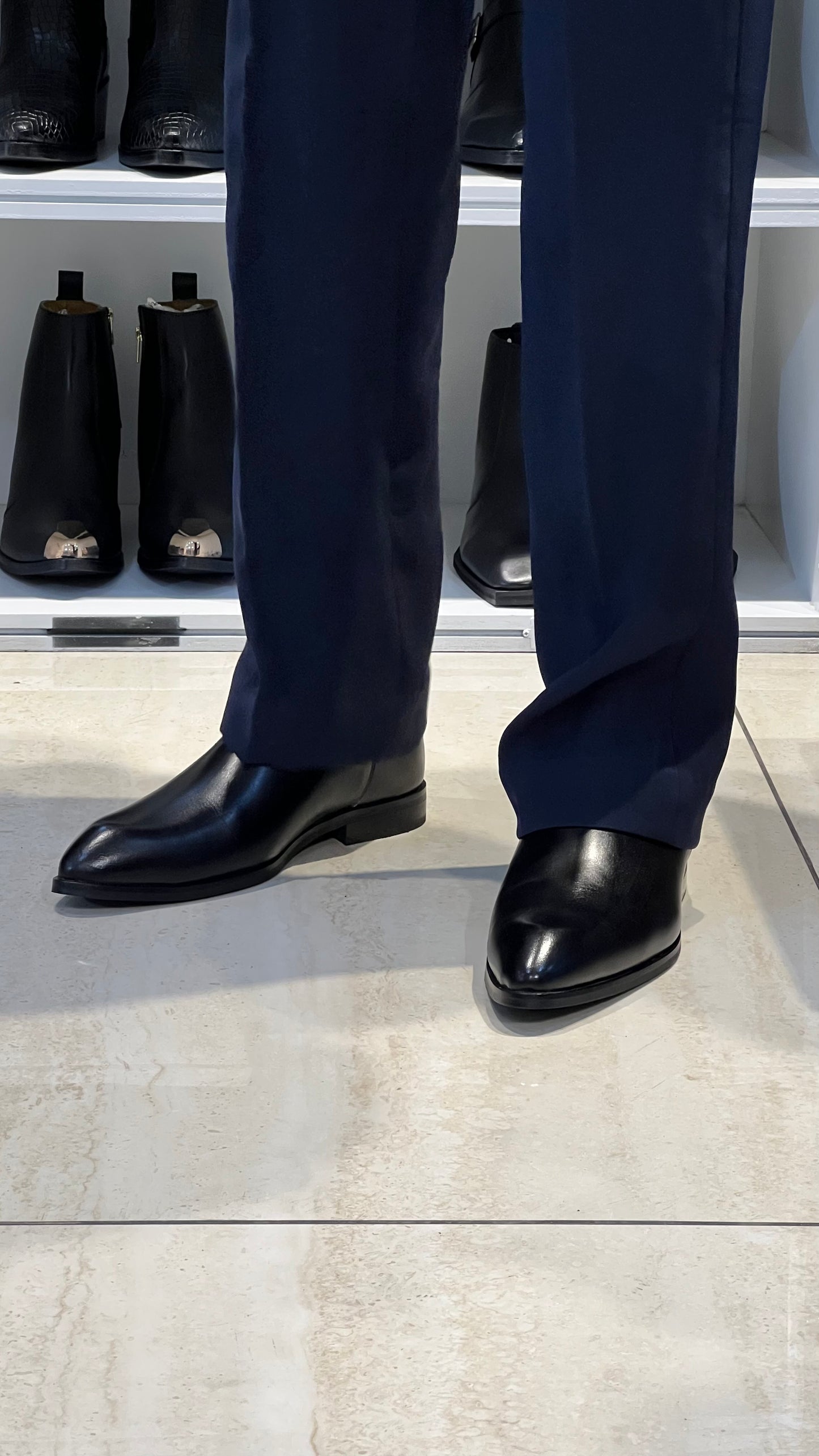 Black Chelsea | Hand Made Pointed Tapered Toe |