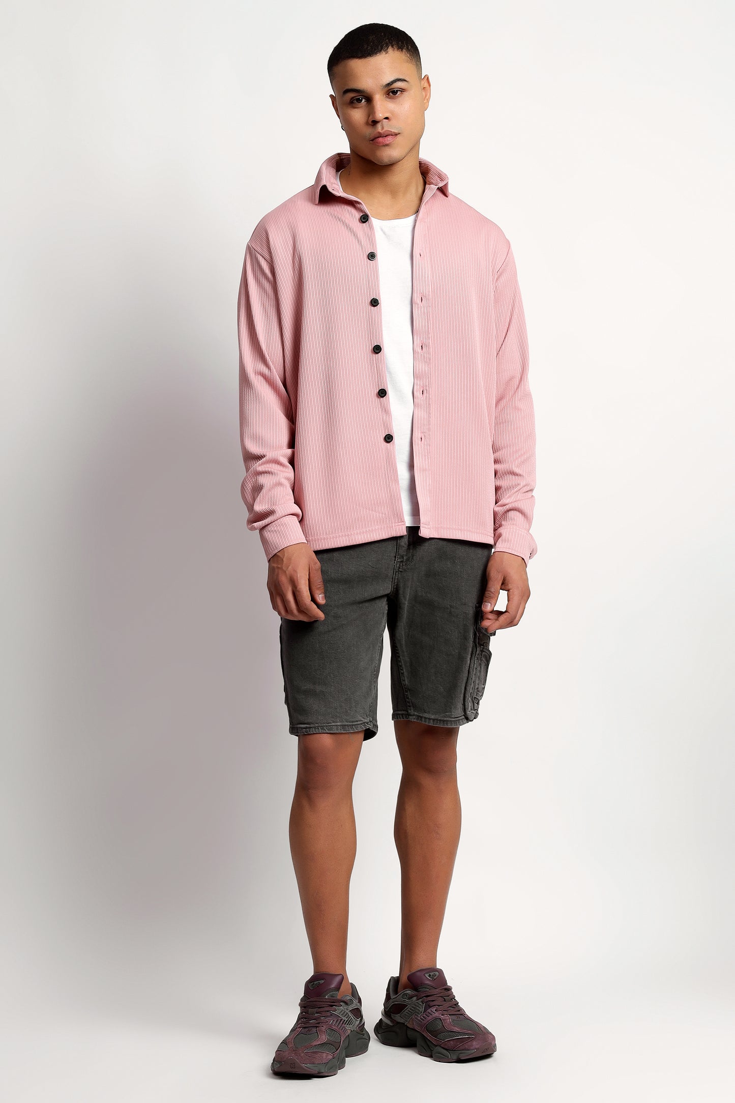 Men's Regular Fit Pink Overshirt
