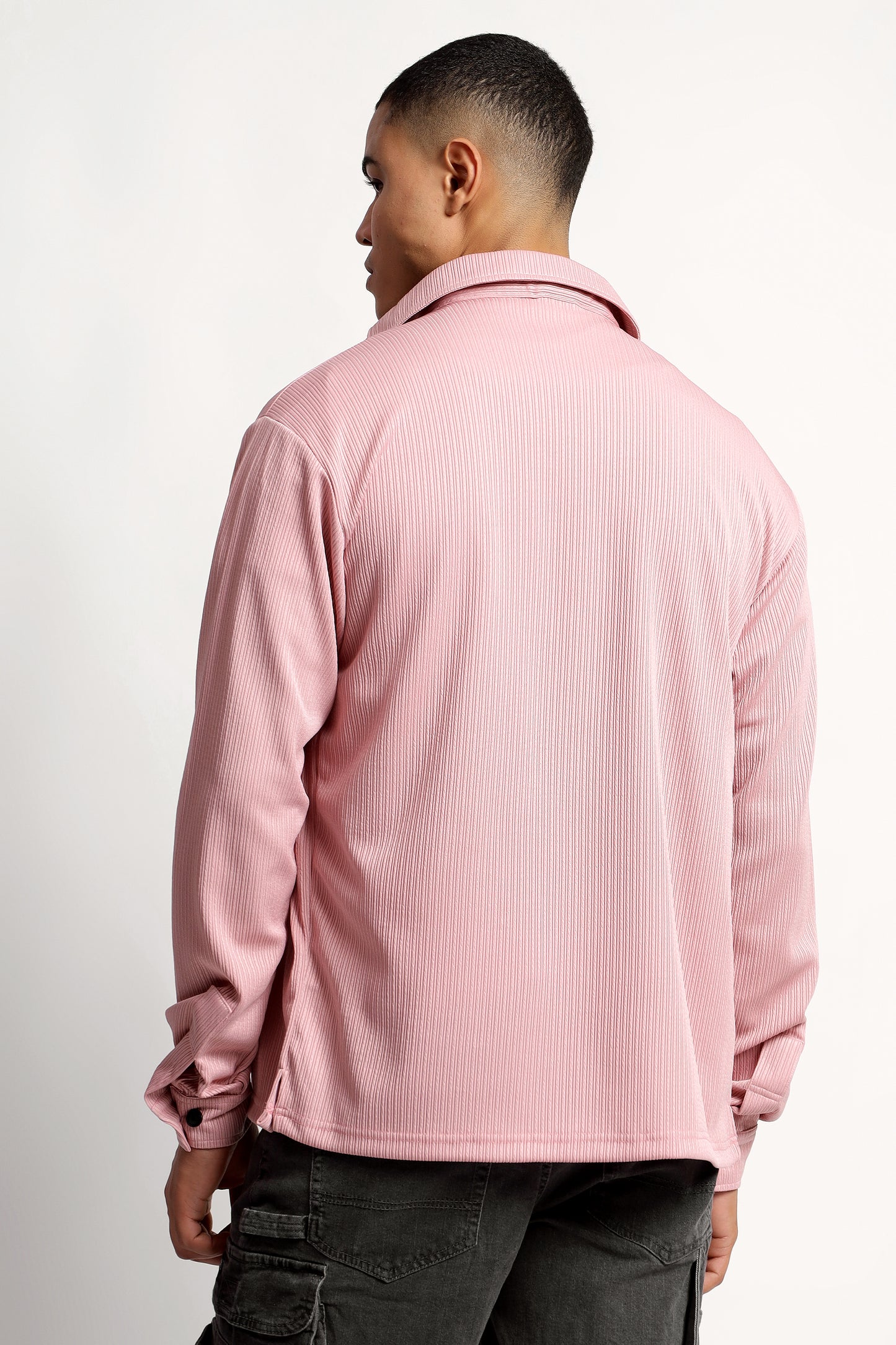 Men's Regular Fit Pink Overshirt