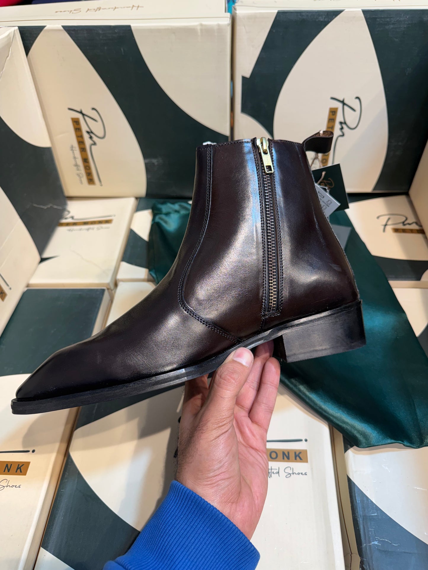 Cuban Heel Chelsea | Hand Made|Square Toe | Party Wear