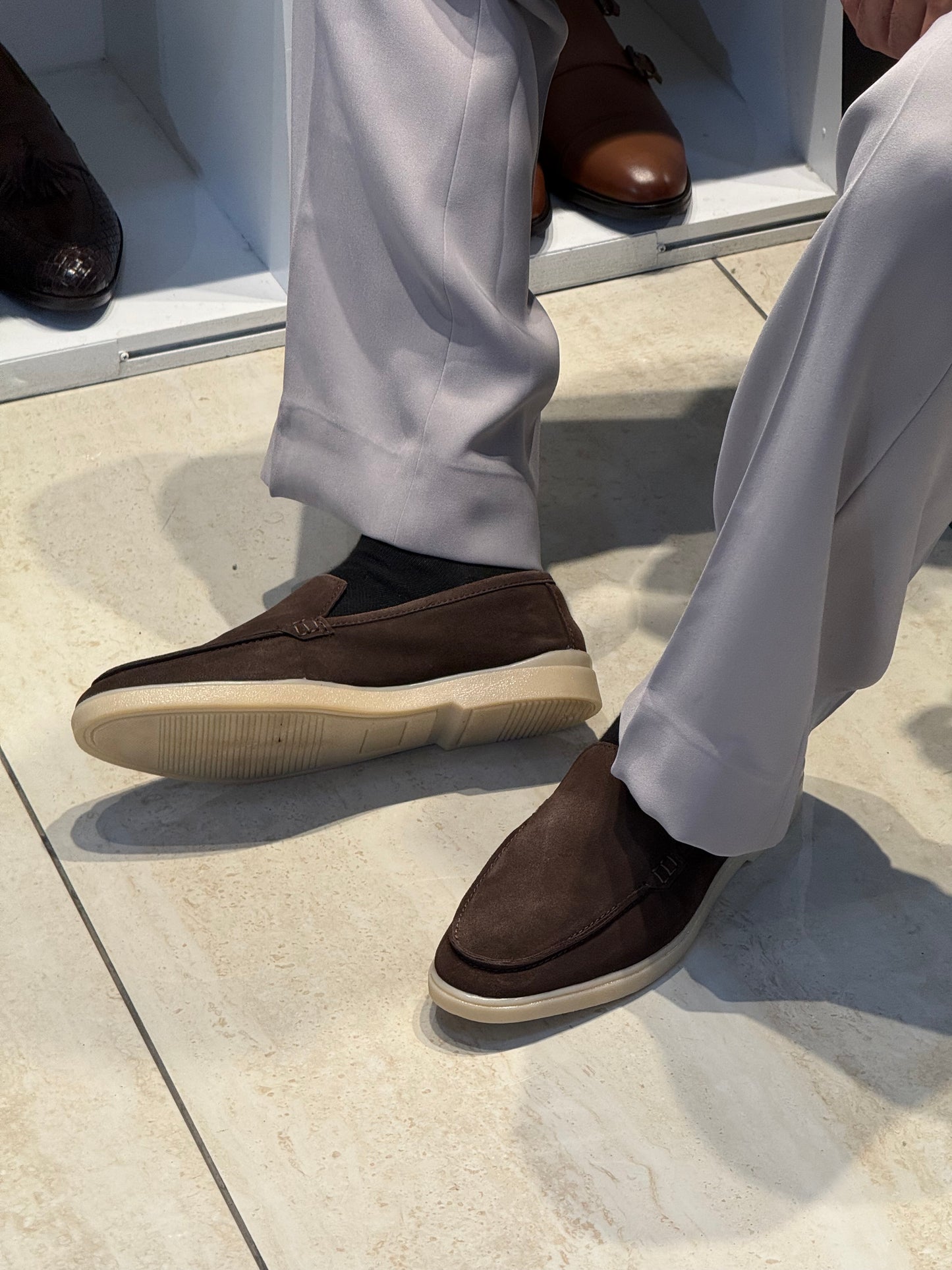 Suede Loafers | Brown
