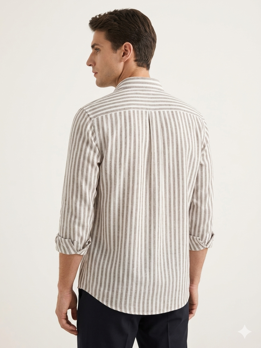 Light Brown Stripe Shirt