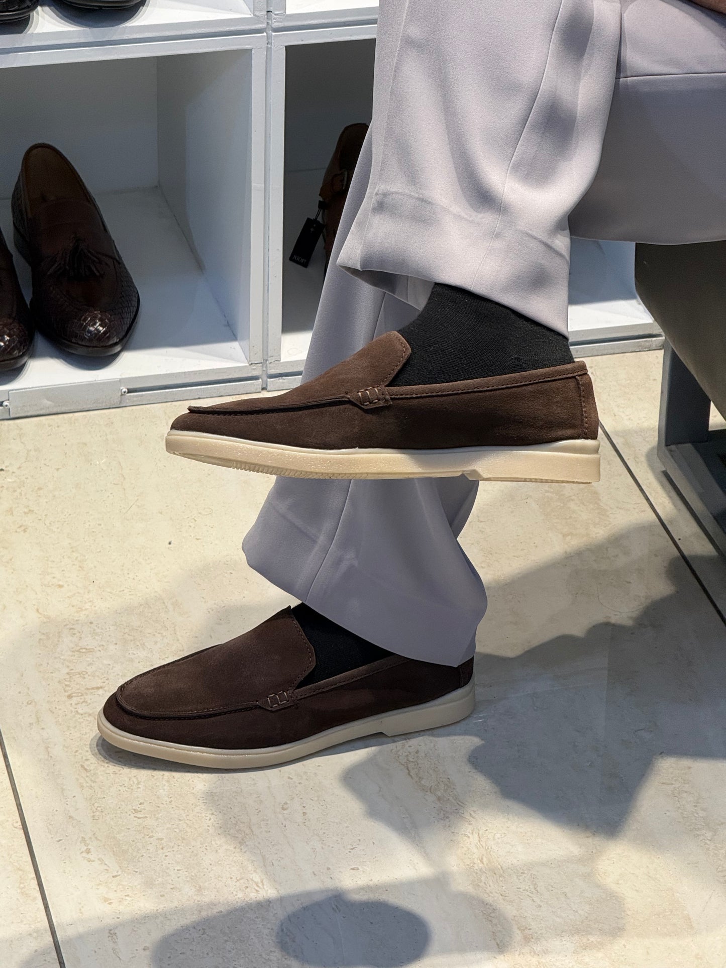 Suede Loafers | Brown