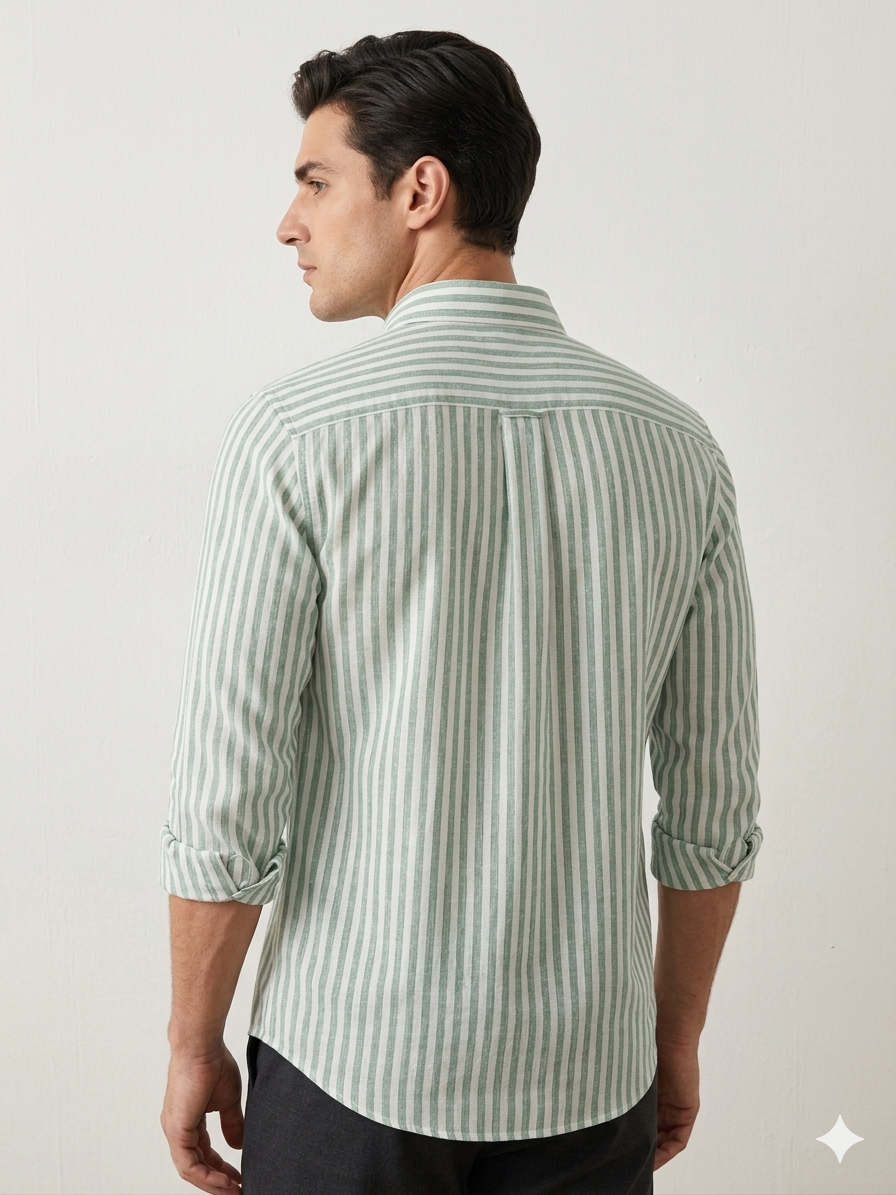 Light Olive Stripe Shirt