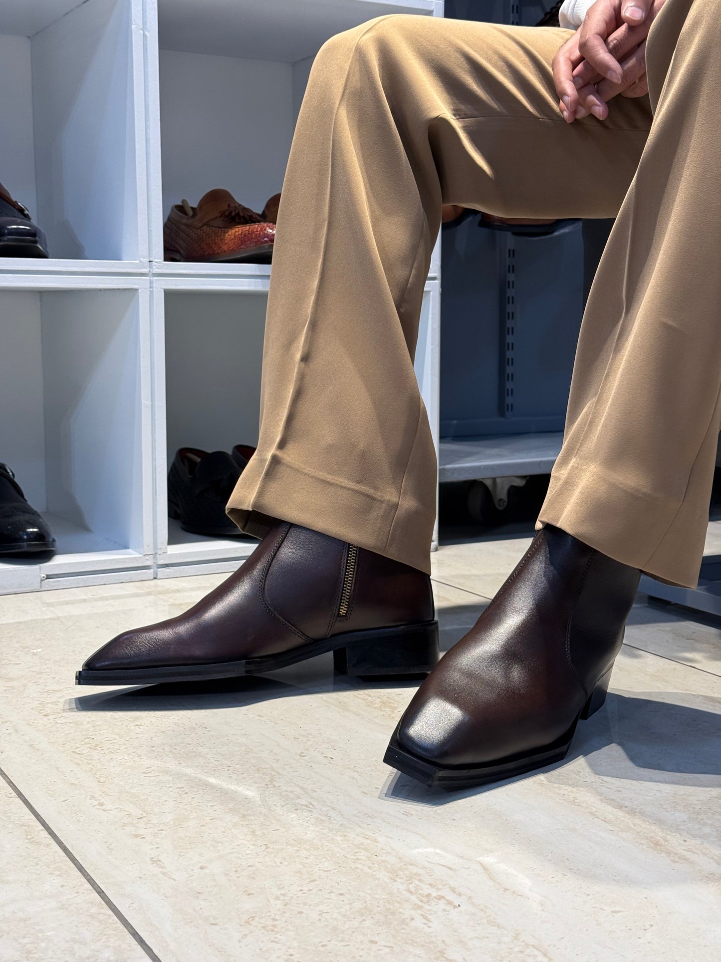 Cuban Heel Chelsea | Hand Made|Square Toe | Party Wear