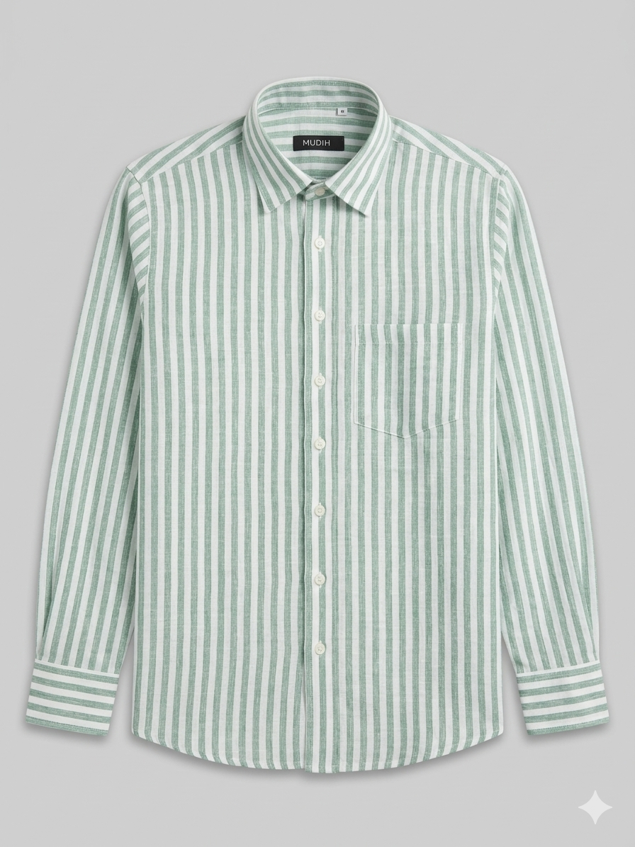 Light Olive Stripe Shirt