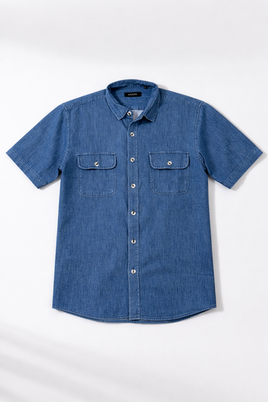 Regular fit Half sleeves Denim shirt