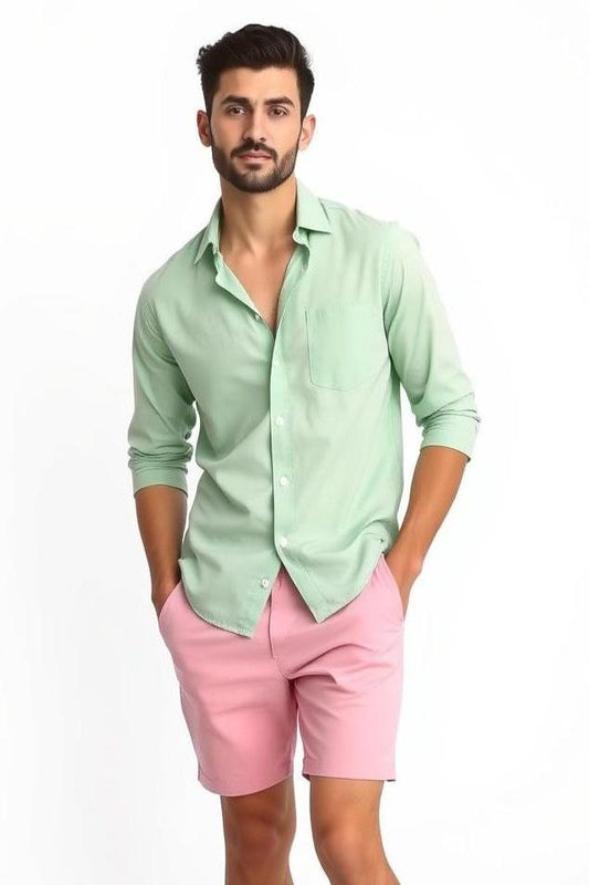 Light Green Linen Shirt