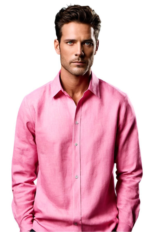 Pink Linen Shirt