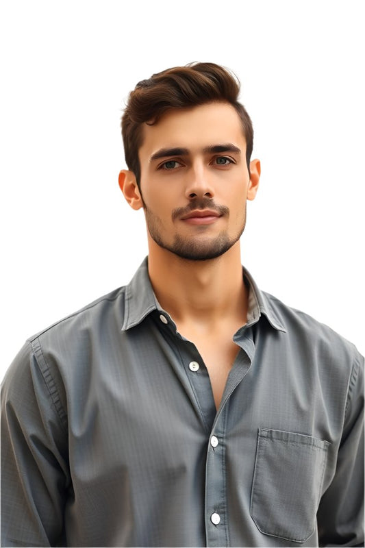Dark Grey Cotton Shirt