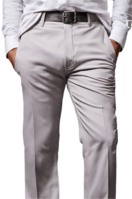 Men Regular fit Light  Grey Trouser
