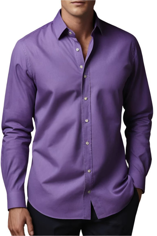 Purple Satin Shirt For Men